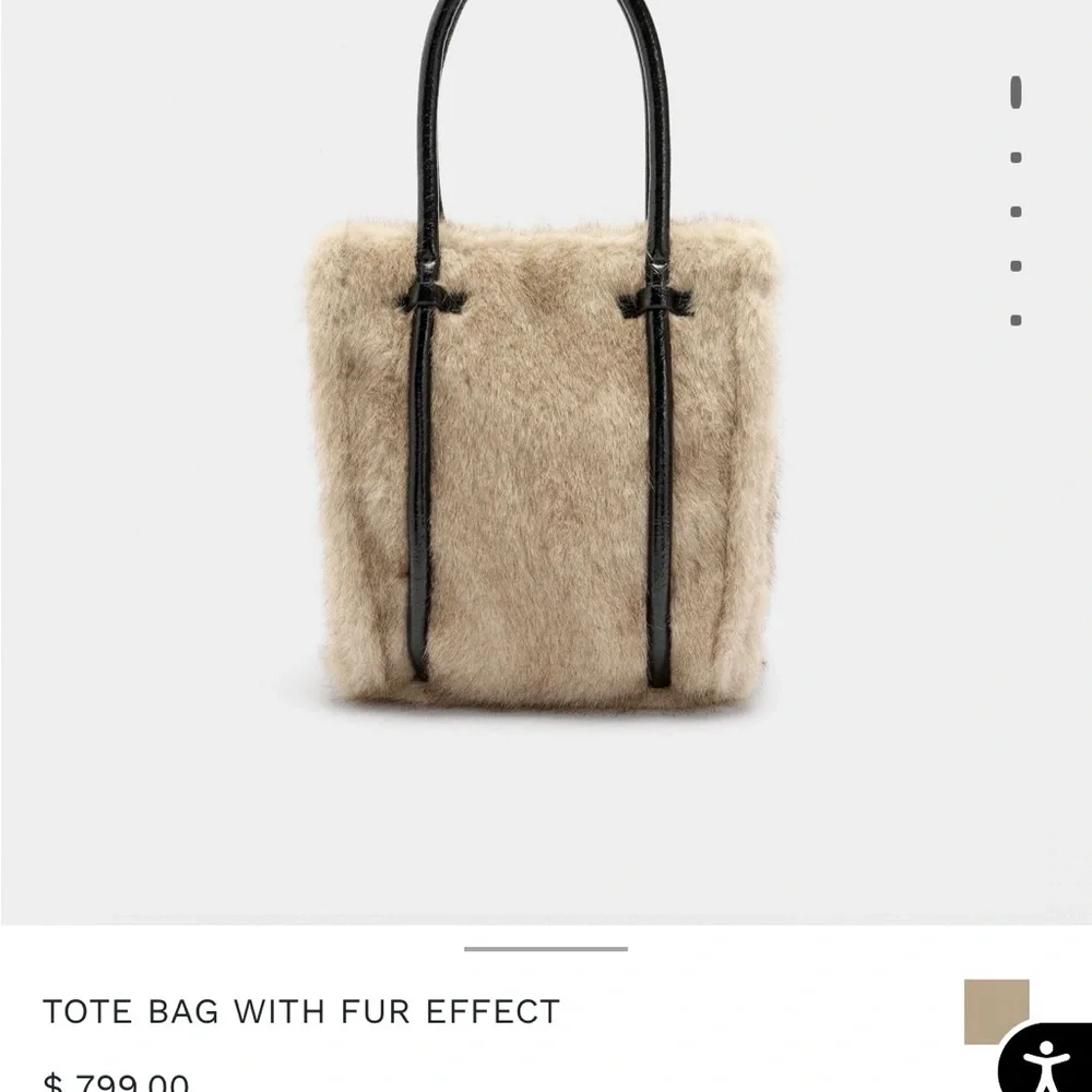 Elegant Tan Fur Effect Tote Bag